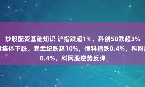 炒股配资基础知识 沪指跌超1%，科创50跌超3%，AI硬件股集体下跌、寒武纪跌超10%，恒科指跌0.4%，科网股逆势反弹